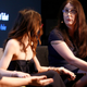 Attorney Carrie Goldberg and Software Engineer and Democratic Candidate for Congress Brianna Wu speak osntage during the 2017 New Yorker TechFest at Cedar Lake on October 6, 2017 in New York City.
